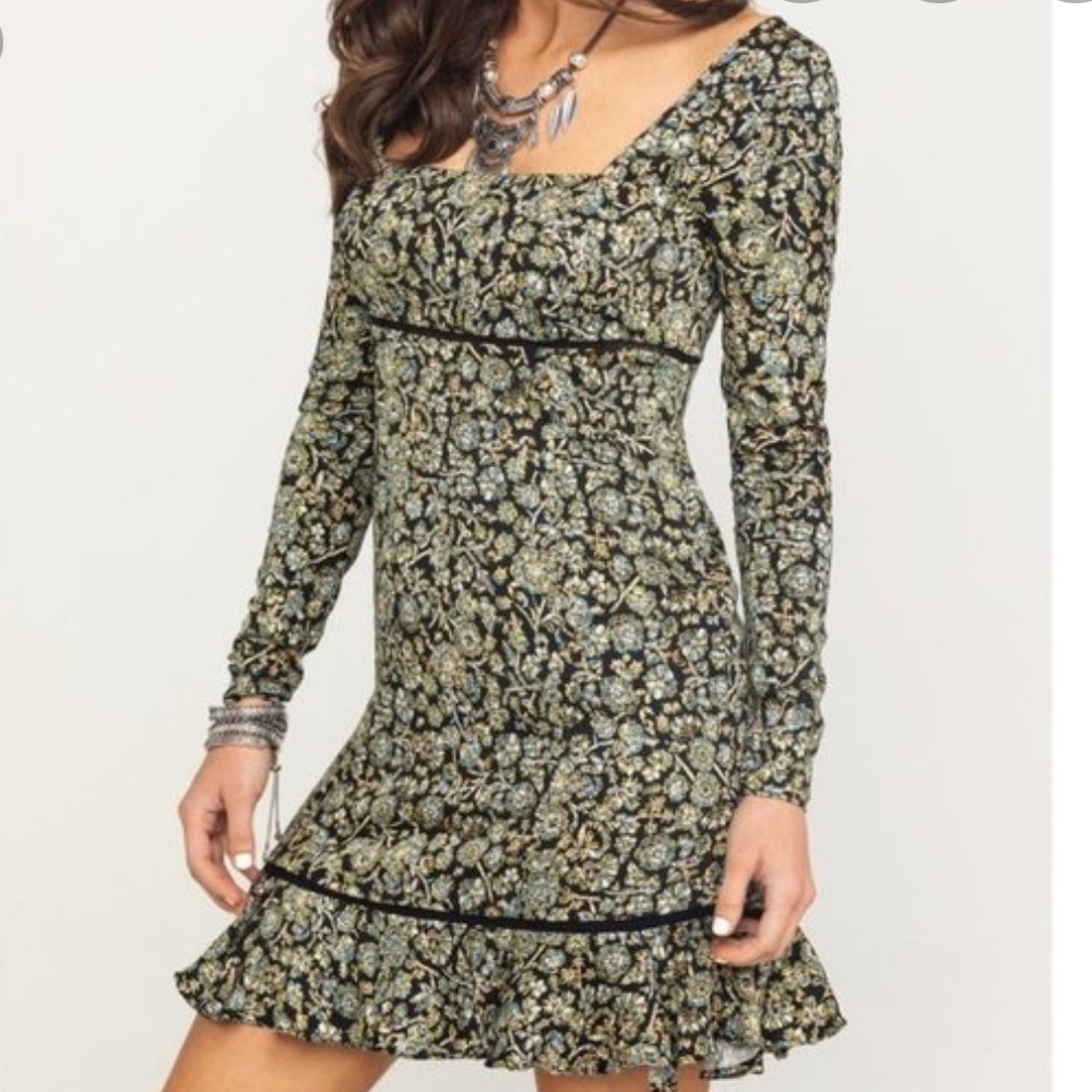 Free People Boheme Long Sleeve Mini Dress - Picture 3 of 13